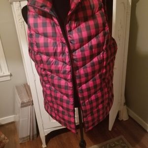 Lands End womens zip up quilted vest Large tall